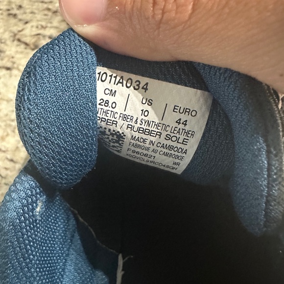 Asics Frequent Trail Men's US 10 Blue Hiking Shoe Sneaker 1011A034 - Picture 9 of 10